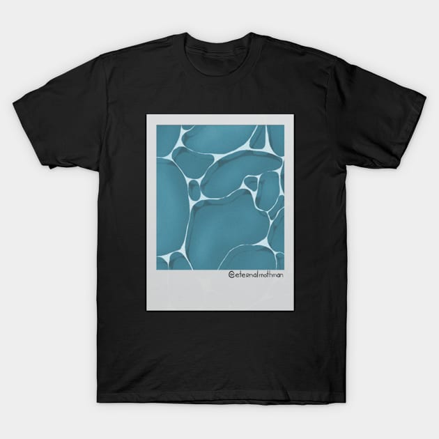 Blue Anime Water Polaroid T-Shirt by eternalMothman